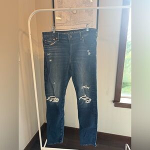 American Eagle Outfitters Men's Relaxed Dark Blue Jeans